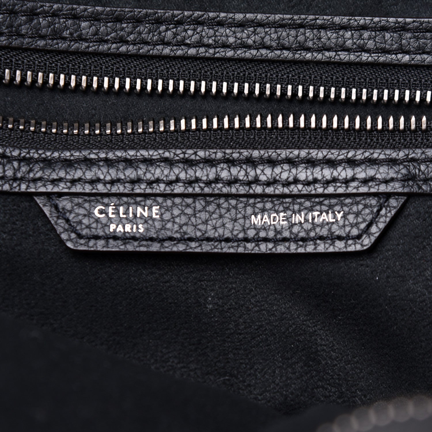Celine Drummed Calfskin Mini Luggage Black 6 of 11