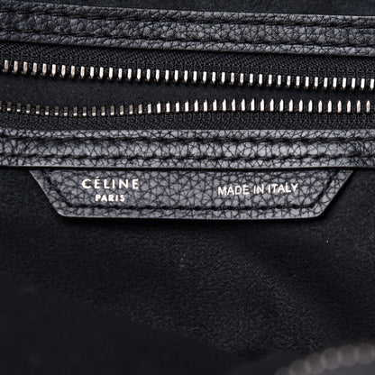 Celine Drummed Calfskin Mini Luggage Black 6 of 11