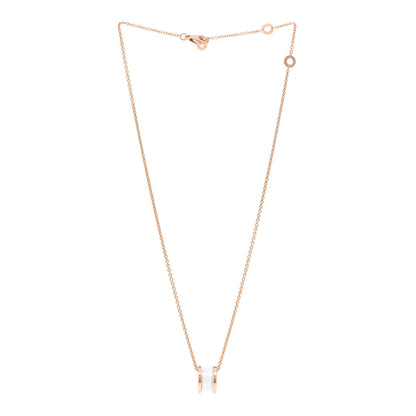 Bulgari 18K Rose Gold White Ceramic B.Zero1 Pendant Necklace 3 of 5