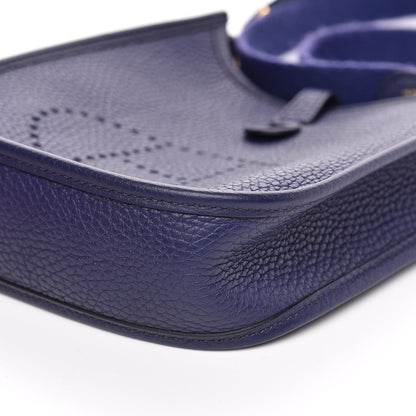 Hermes Taurillon Clemence Evelyne TPM Bleu Encre 10 of 12