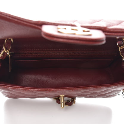 Chanel Caviar Quilted Mini Rectangular Flap Burgundy 5 of 8