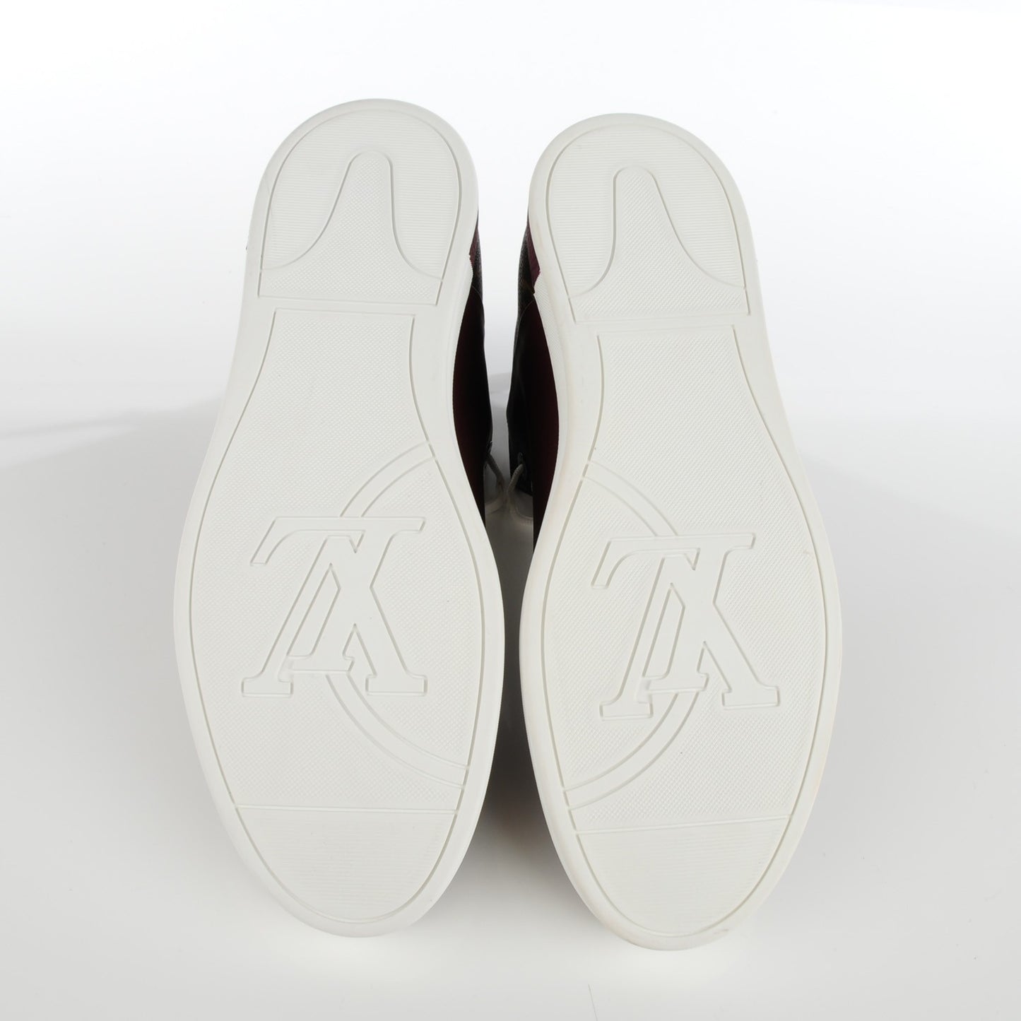 Calfskin Monogram Line Up Sneaker Boots 8 Bordeaux