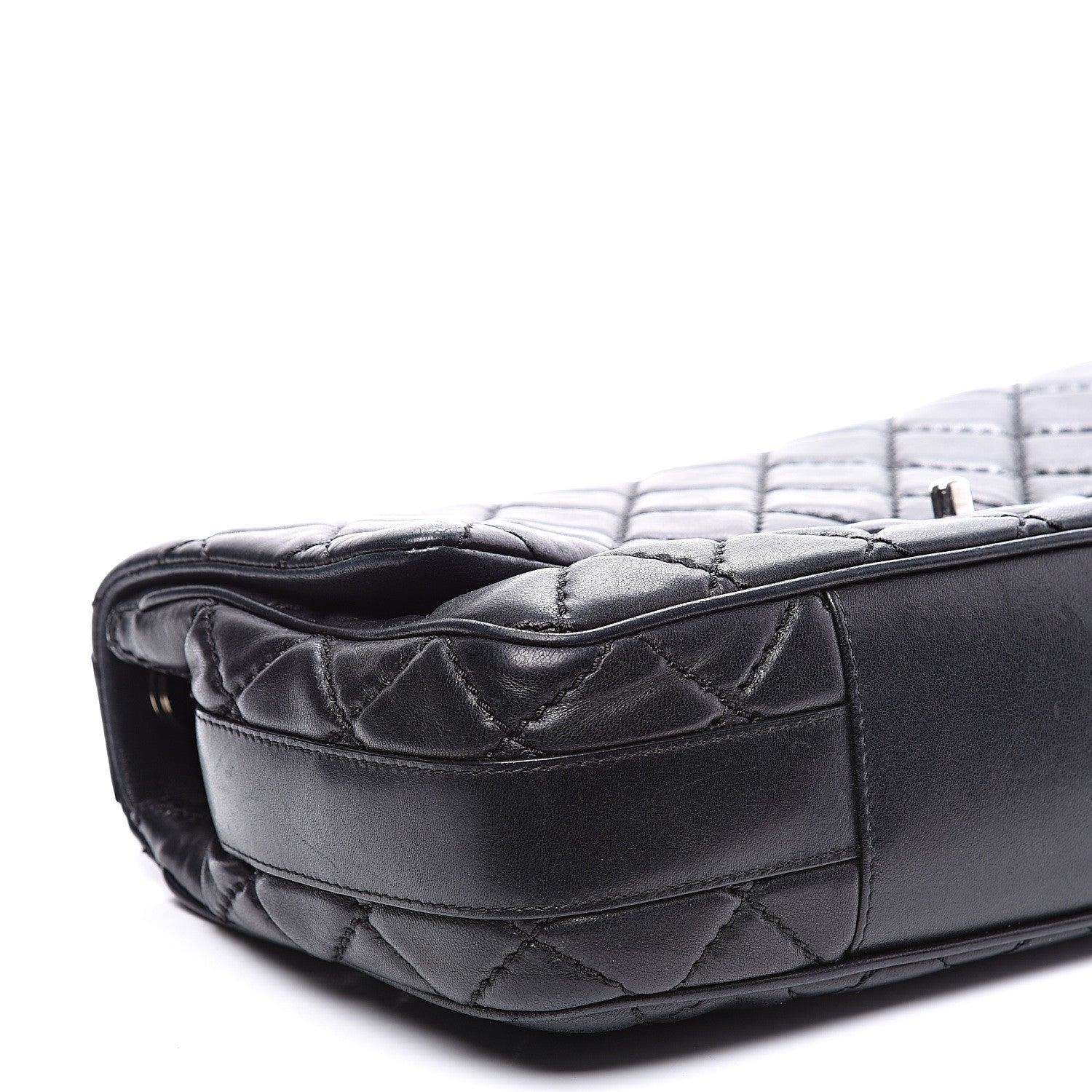 Chanel Lambskin Quilted Jumbo Easy Carry Flap Black 7 of 9