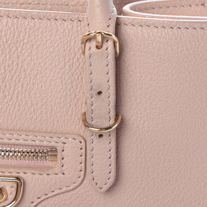 Balenciaga Grained Calfskin Gold Metallic Edge Hardware Papier Mini A4 Tote Rose Des Sables 14 of 15