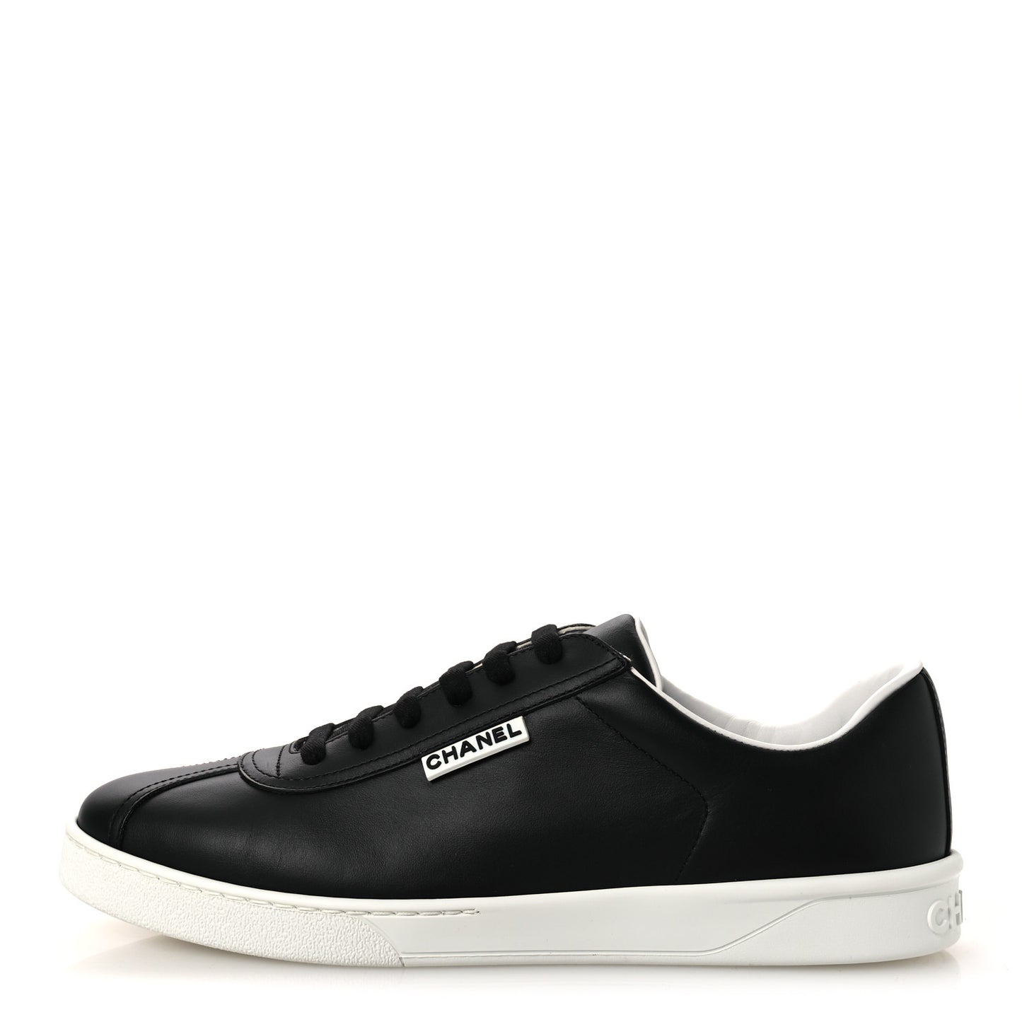 Calfskin CC Womens Uniform Sneakers 41 Black