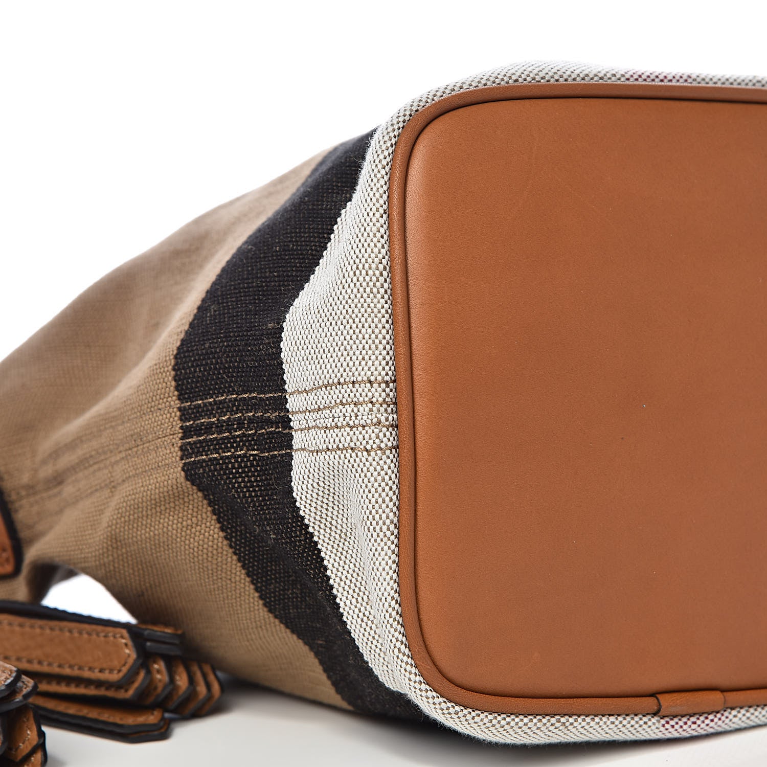 Burberry Canvas Mega Check Mini Ashby Tassel Crossbody Saddle Brown 9 of 11