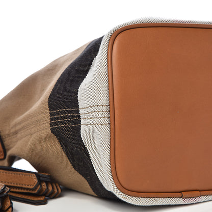 Burberry Canvas Mega Check Mini Ashby Tassel Crossbody Saddle Brown 9 of 11