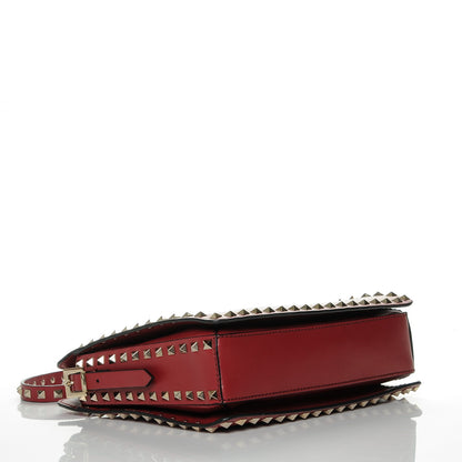Valentino Garavani Vitello Rockstud Flip-Lock Shoulder Bag Red 4 of 6