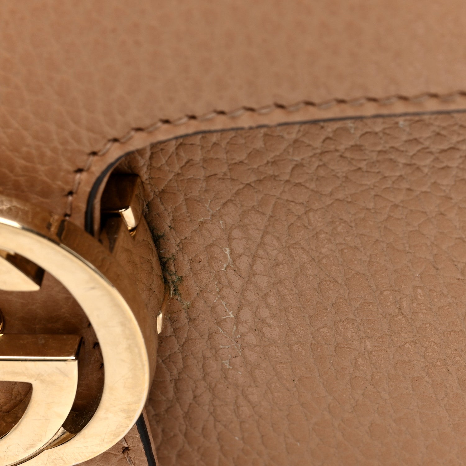 Gucci Dollar Calfskin Small Interlocking G Shoulder Bag Camelia 12 of 12