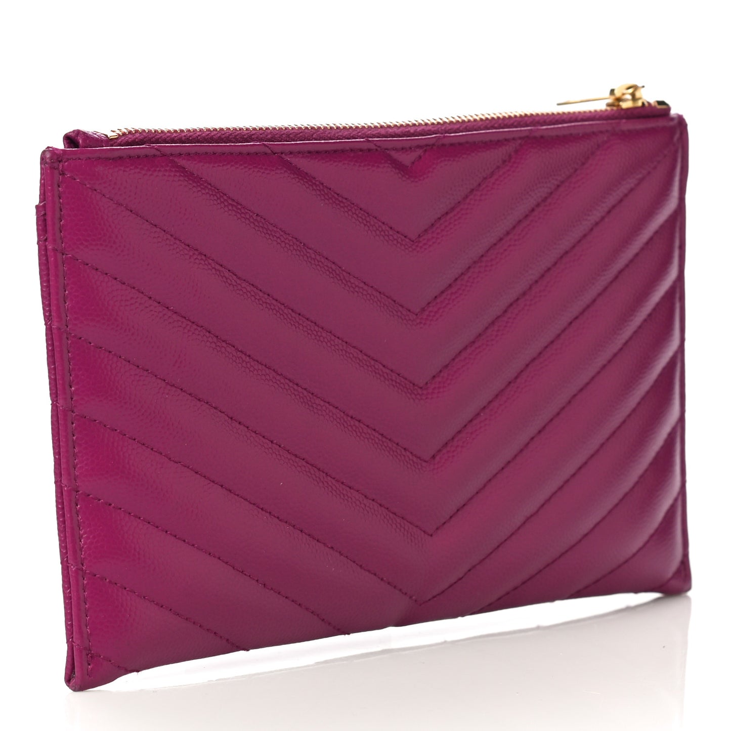 Grain De Poudre Chevron Monogram Bill Pouch Dark Grape