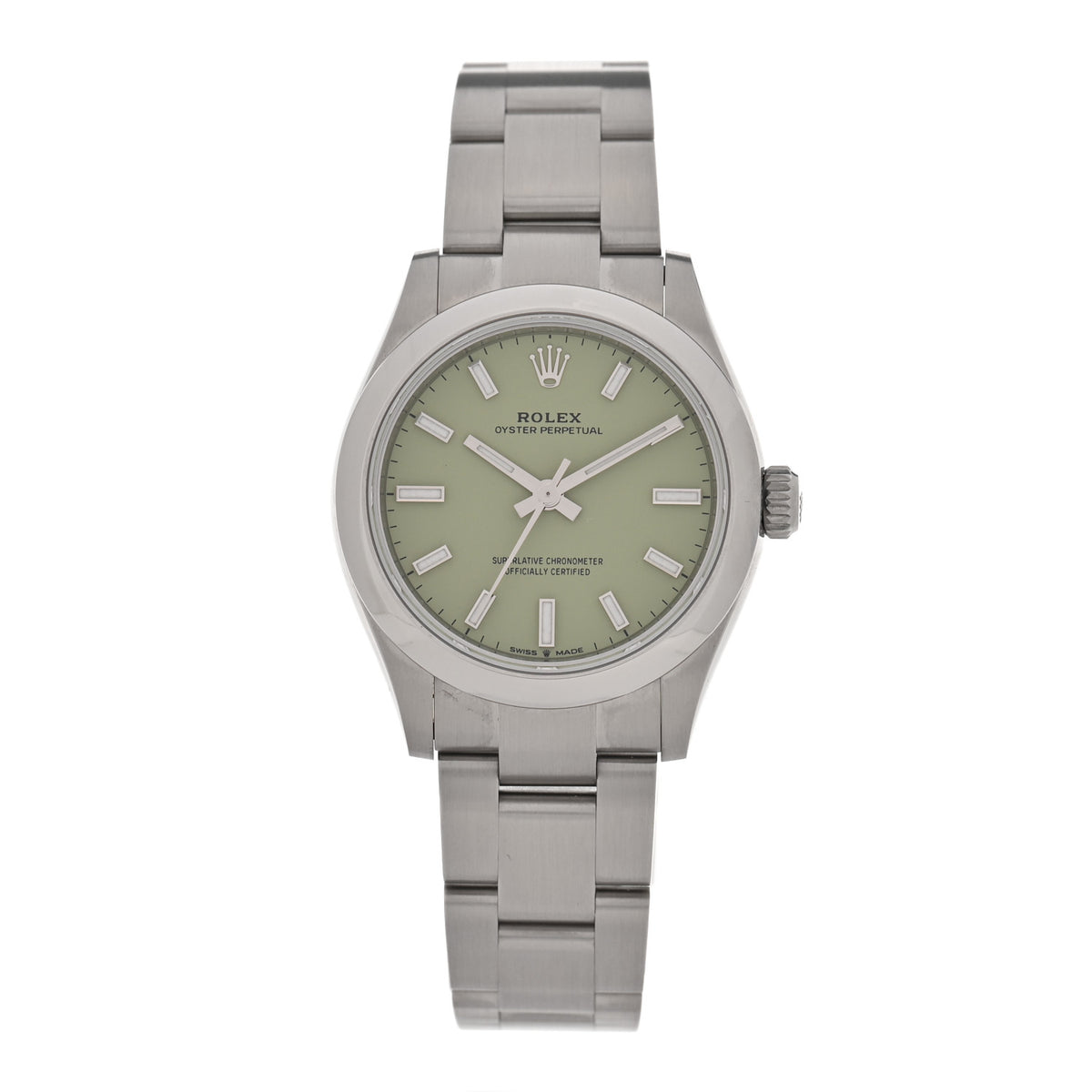Rolex Stainless Steel 31mm Oyster Perpetual Watch Pistachio 277200 1 of 5