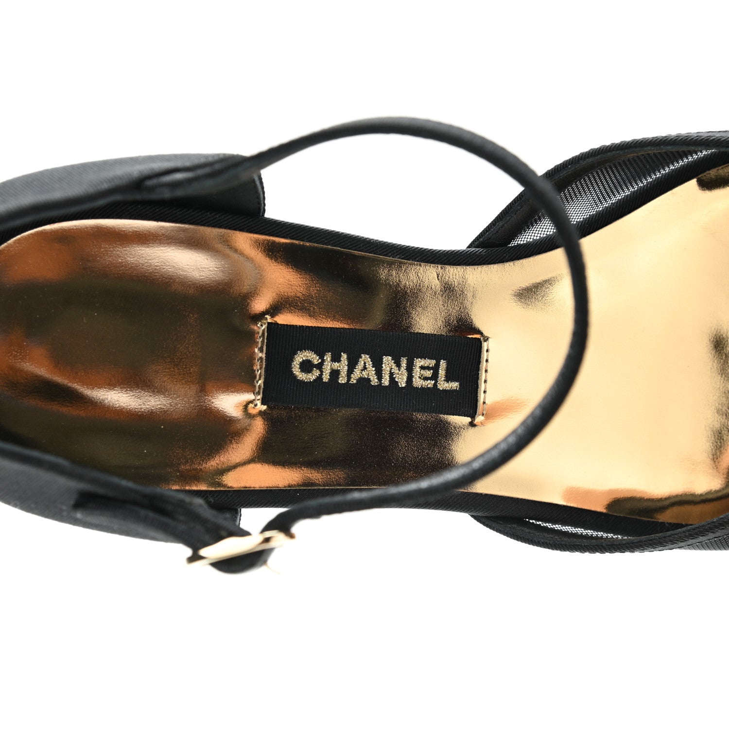 Chanel Mesh Grosgrain Cap Toe CC Flats 41 Black 7 of 12