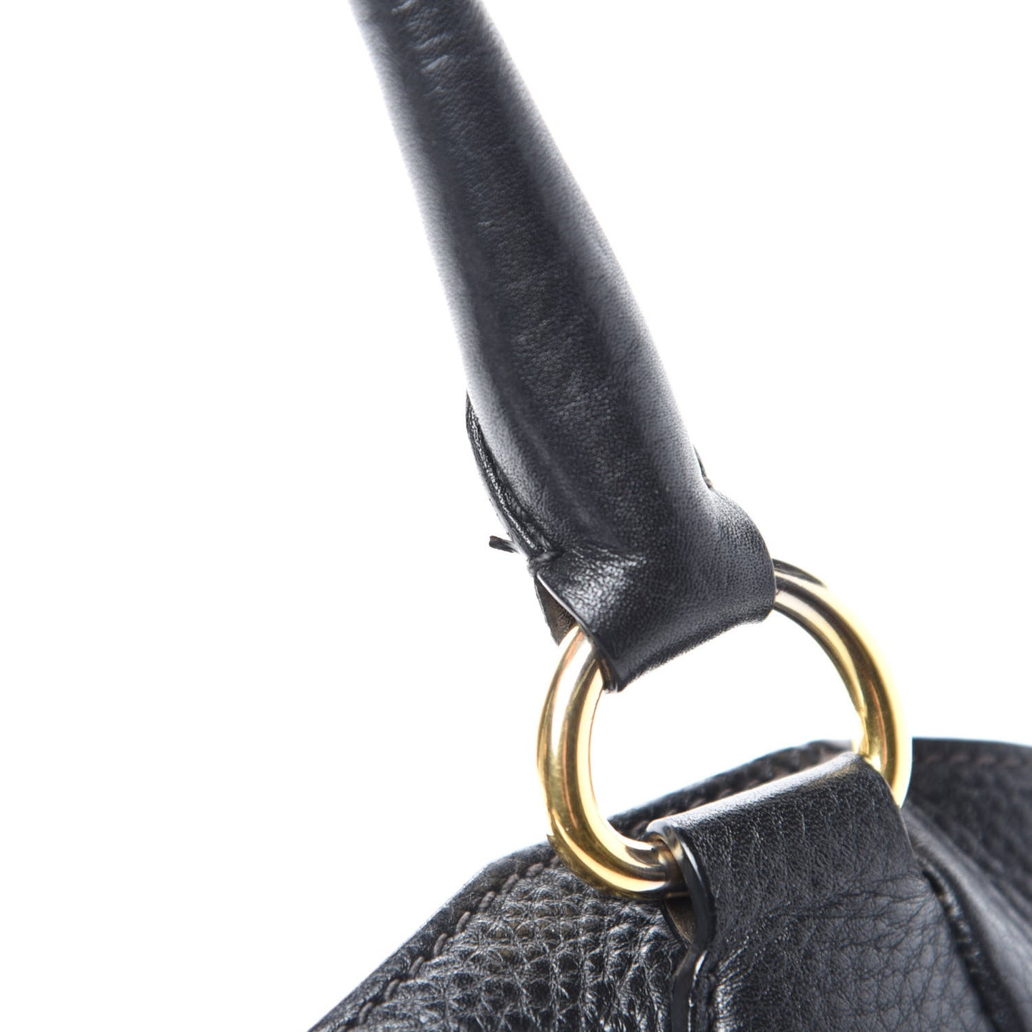 Vitello Daino Buckle Tote Black