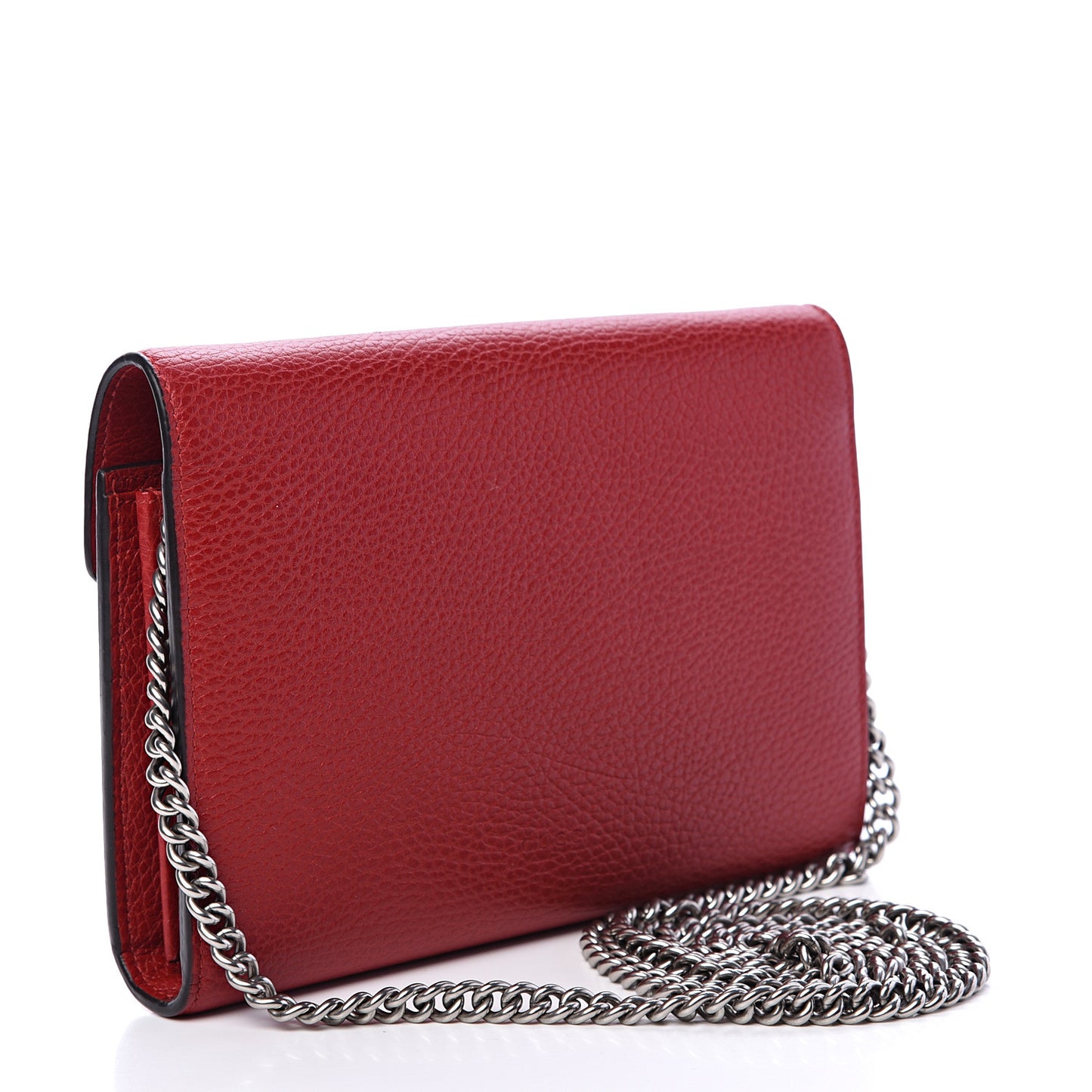 Calfskin Mini Dionysus Chain Wallet Hibiscus Red