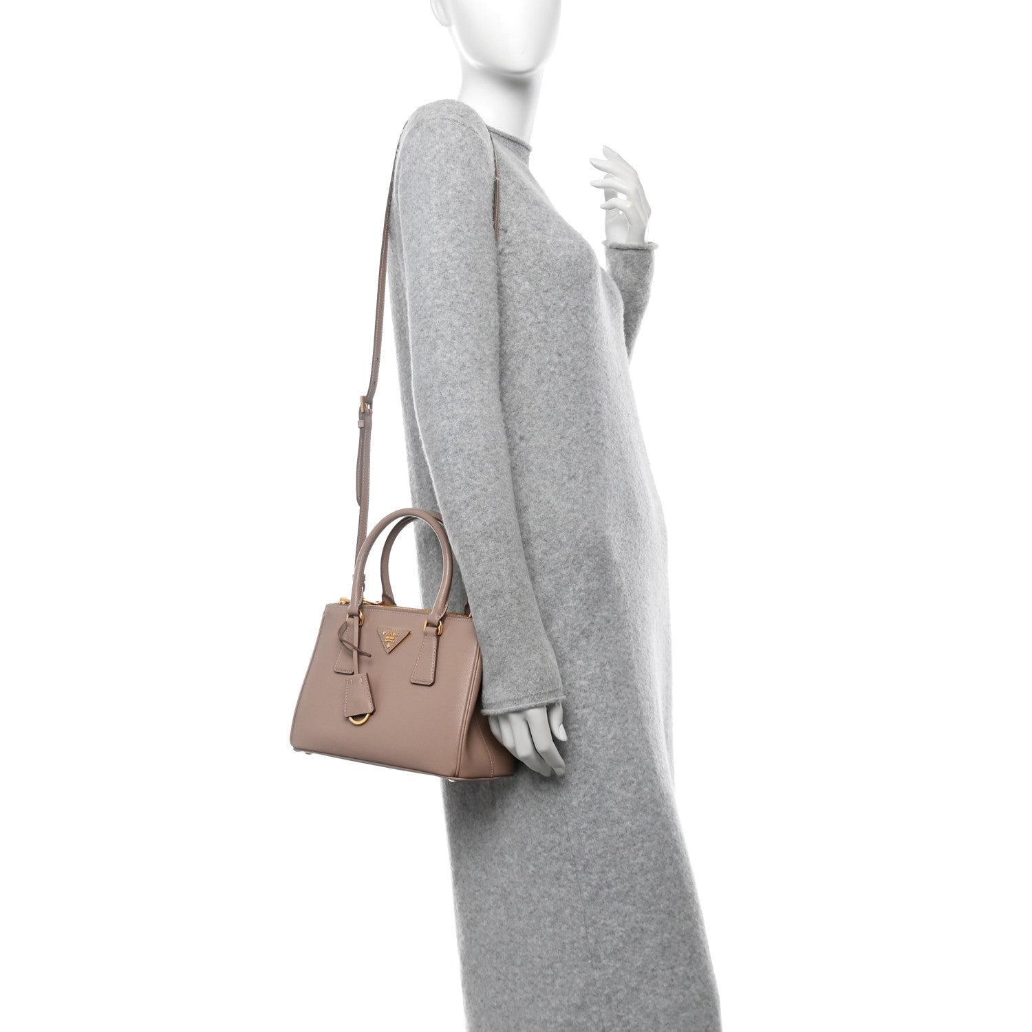 Prada Saffiano Mini Galleria Double Zip Tote Cammeo 2 of 10