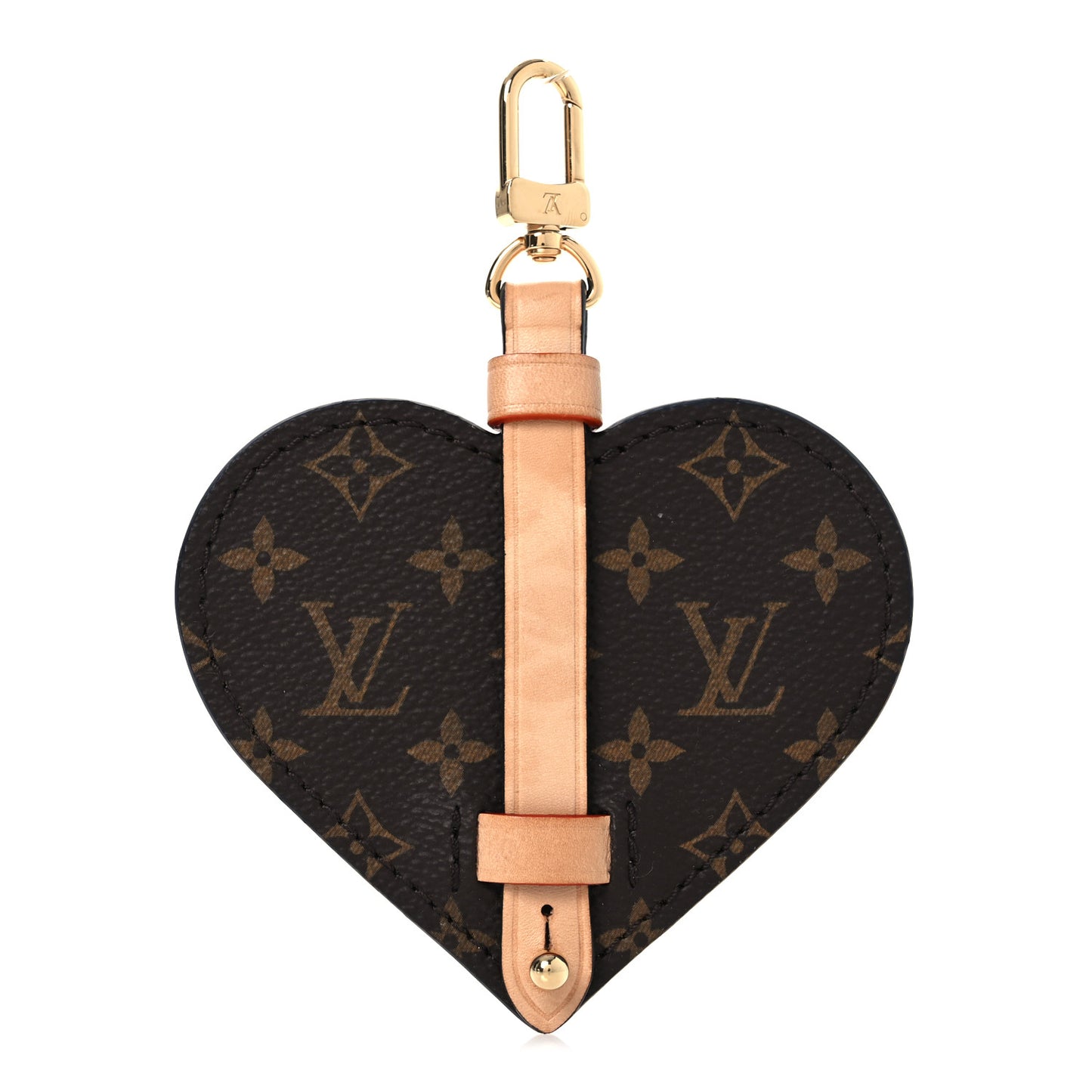 Monogram Heart Bag Charm