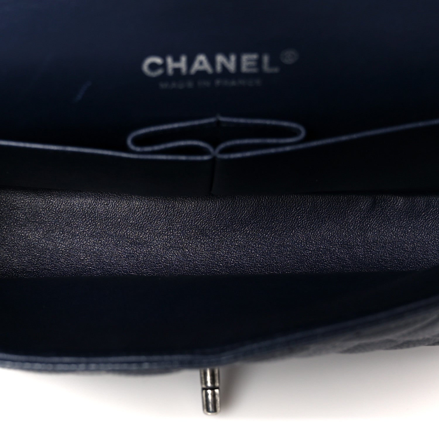 Chanel Caviar Quilted Medium Double Flap Navy 4 of 10