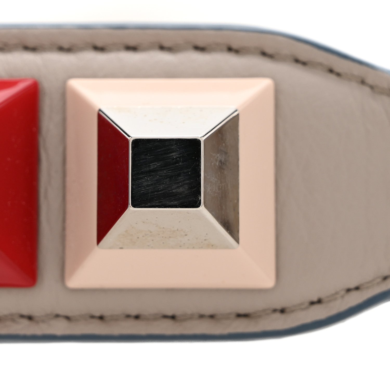 Fendi Vitello Dolce Plexiglass Studded Mini Strap You Grigio Polvere Multicolor 5 of 5