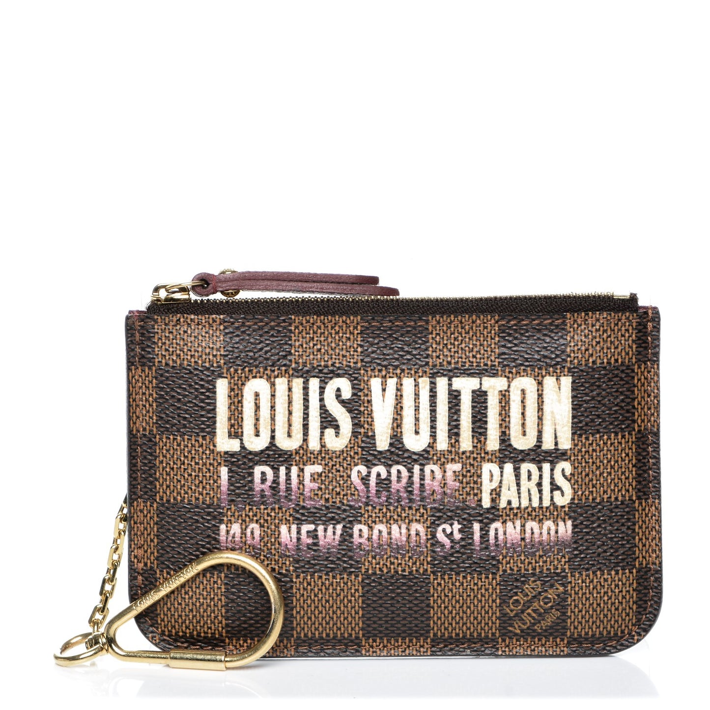Damier Ebene Scribe Affiche Key Pouch