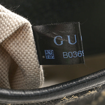 Gucci Jacquard Black Denim GG Monogram Textured Dollar Calfskin Mini Jackie 1961 Hobo Black Ivory 7 of 10