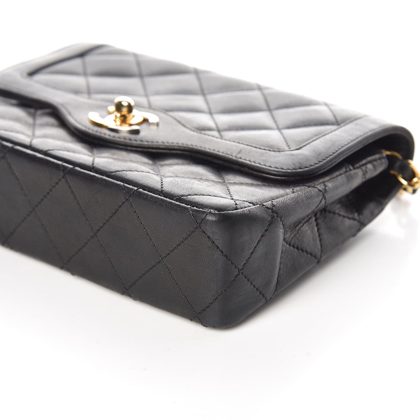 Lambskin Quilted Mini Flap Black
