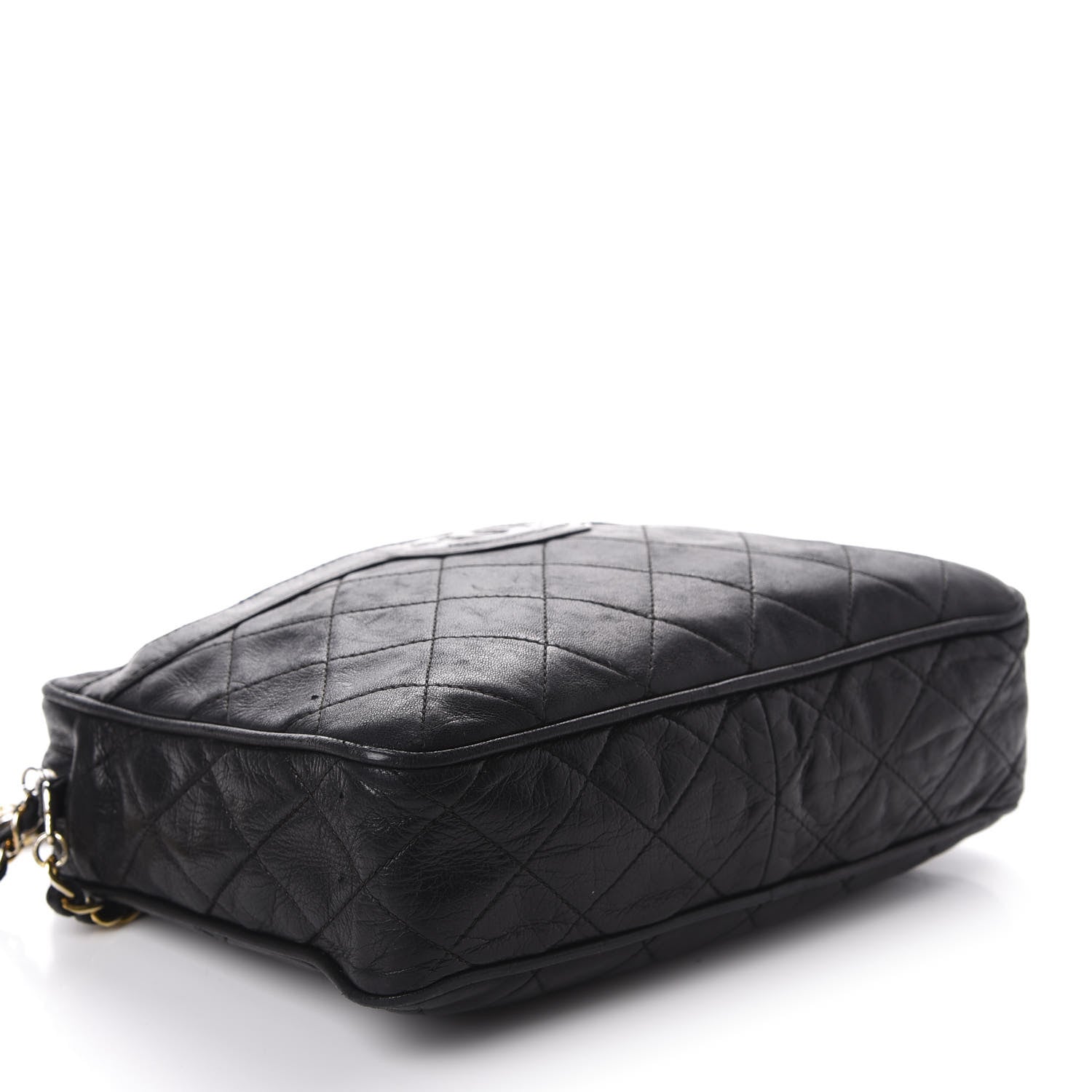 Chanel Lambskin Quilted CC Tassel Camera Case Black 4 of 11