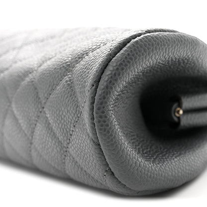 Chanel Caviar Quilted Timeless Clutch Dark Grey 10 of 11