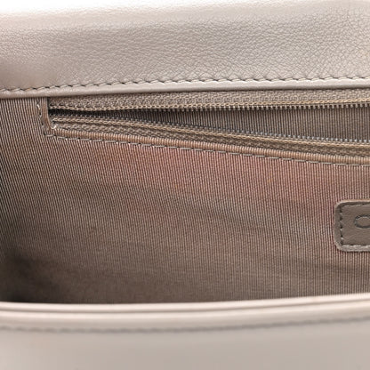 Chanel Calfskin Ombre Quilted Large Boy Flap Grey Beige 11 of 20