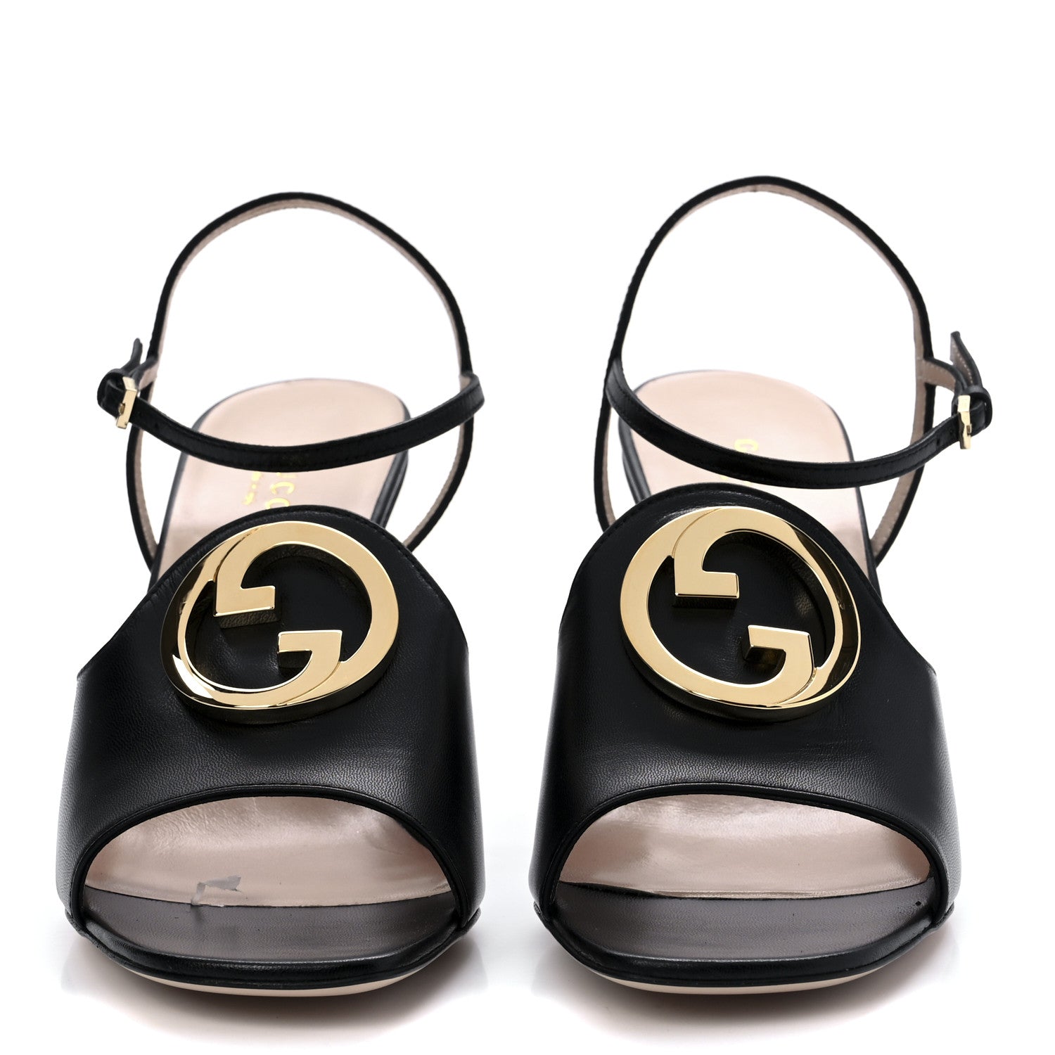 Gucci Malaga Kid Blondie 85mm Slingback Sandals 39 Black 2 of 9