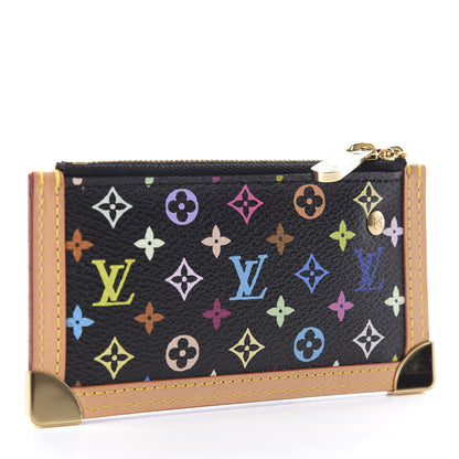 Louis Vuitton Monogram Multicolor Key Pouch Black 4 of 9