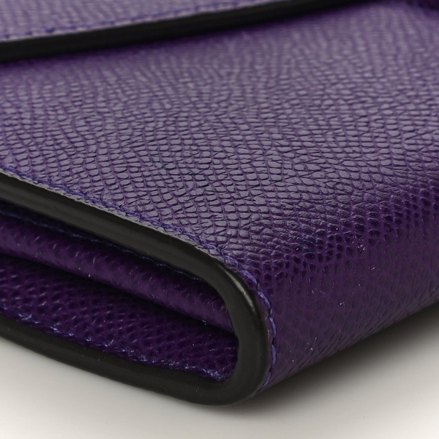 Celine Grained Calfskin Large Trotteur Multifunction Flap Wallet Purple 8 of 14