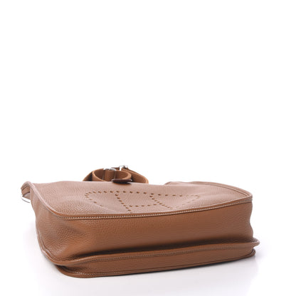 Hermes Taurillon Clemence Evelyne III GM Gold 3 of 9