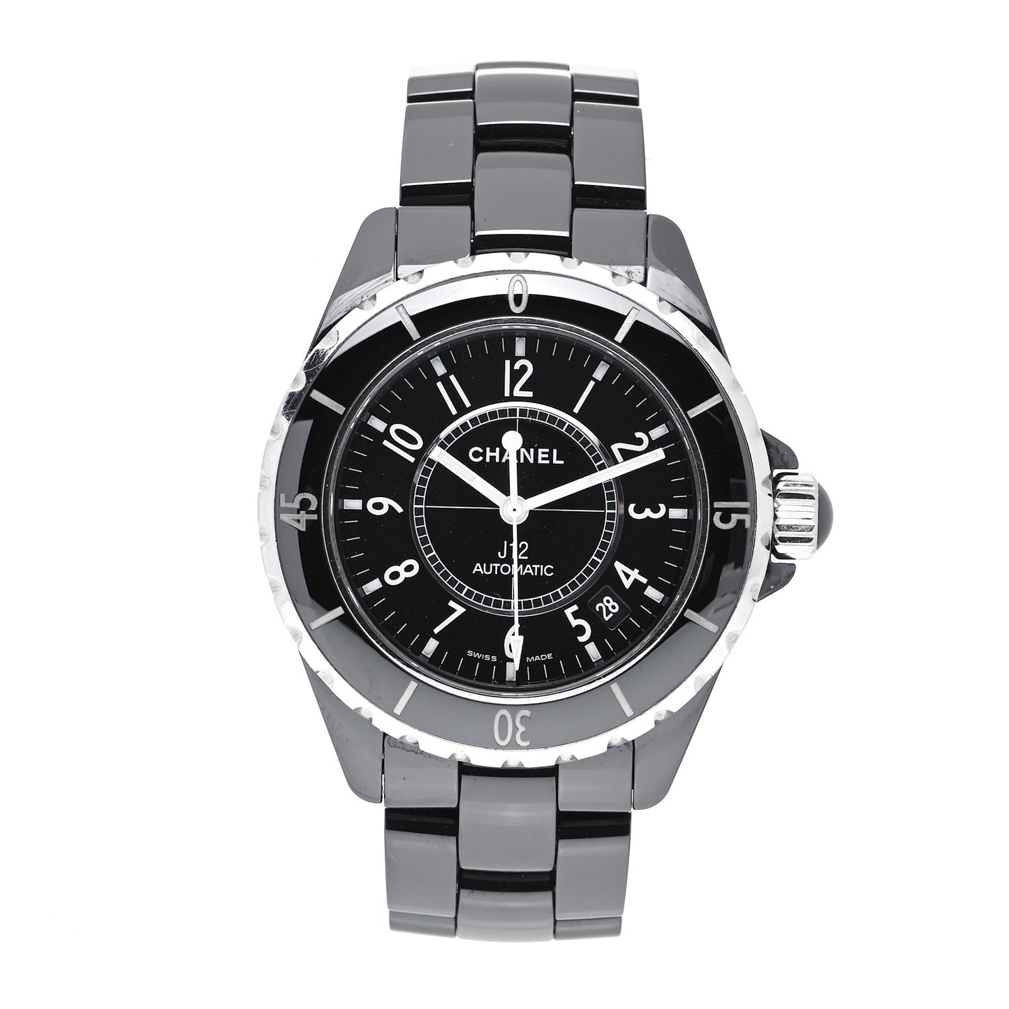 Stainless Steel Ceramic 38mm J12 Automatic Watch Black