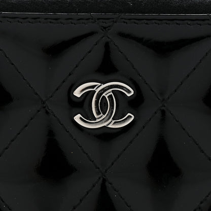 Chanel Patent Calfskin Quilted Zip Coin Purse Black 10 of 10