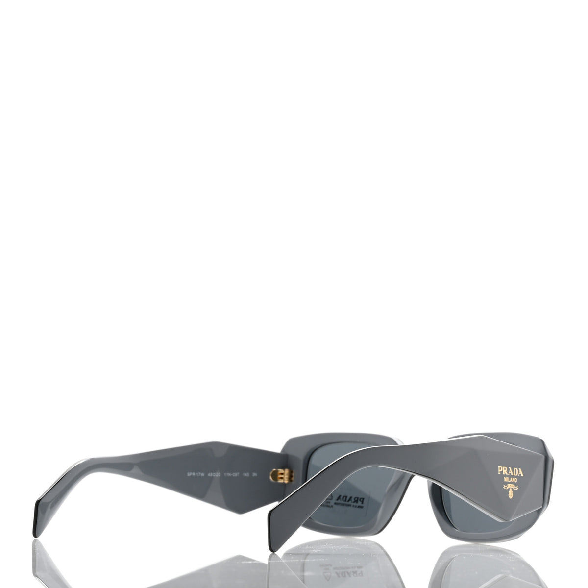 Acetate Symbole Sunglasses SPR 17W Dark Grey