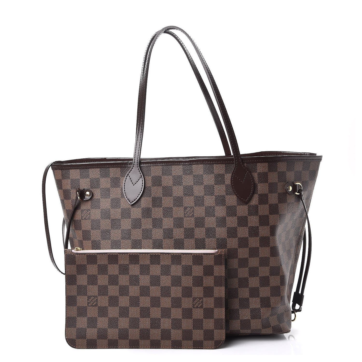 Louis Vuitton Damier Ebene Neo Neverfull MM Rose Ballerine 1 of 11
