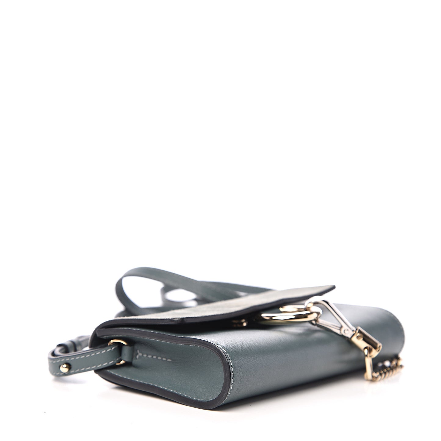 Suede Calfskin Mini Faye Shoulder Bag Cloudy Blue