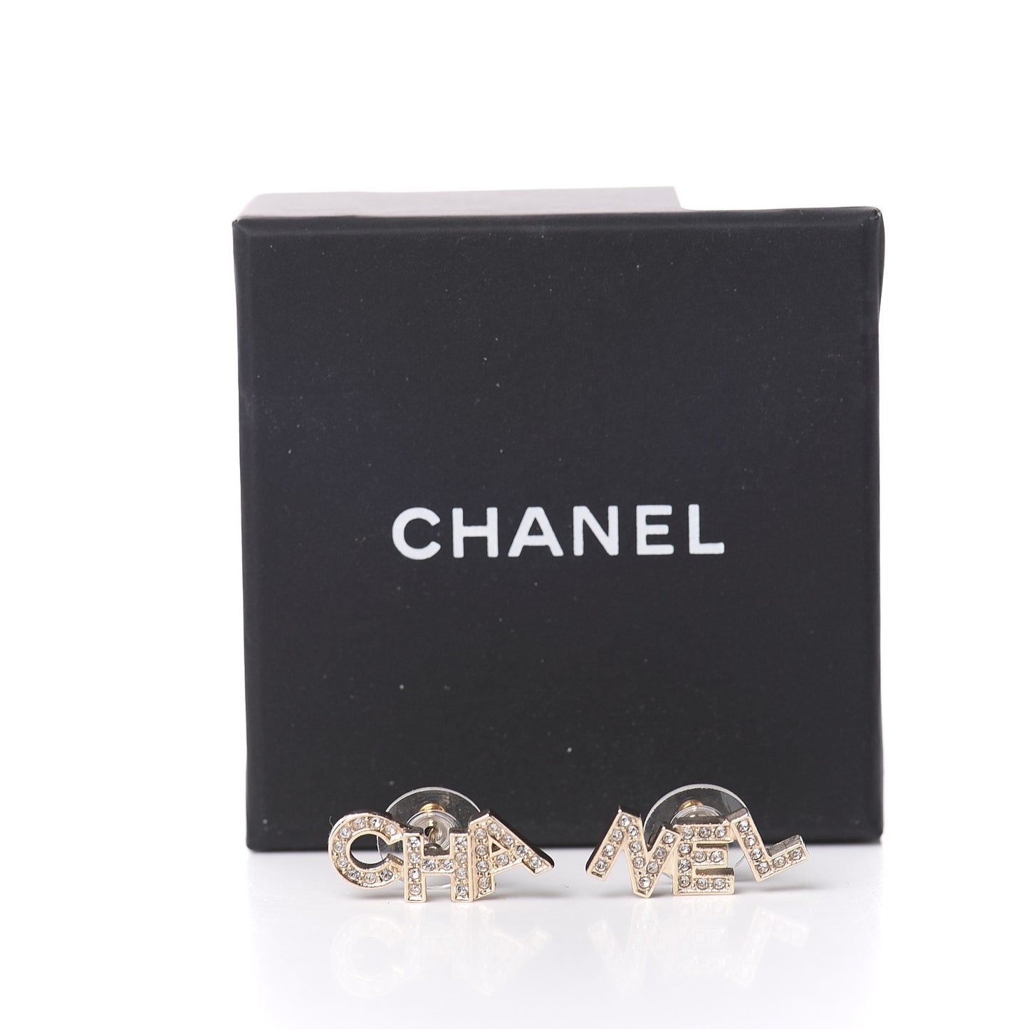 Crystal Pearl Signature Stud Earrings Gold