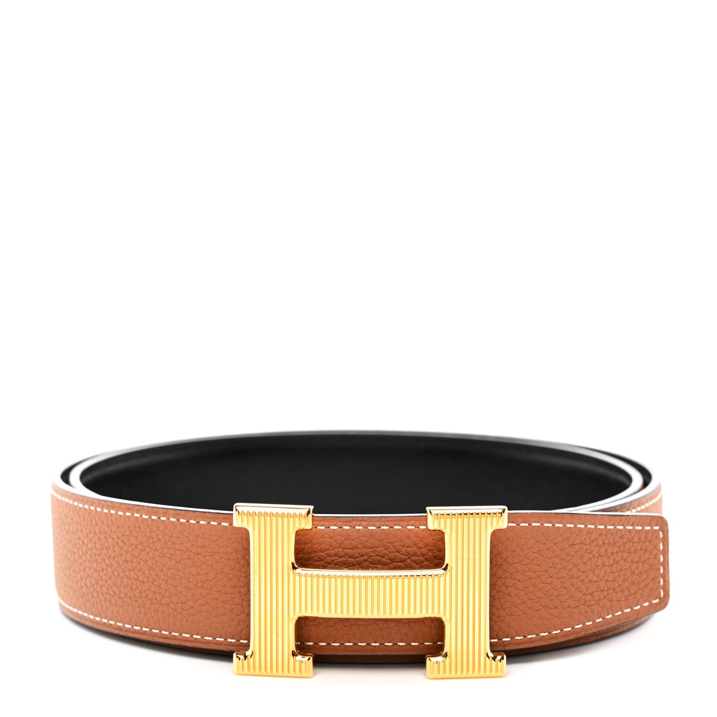 Togo Box 32mm Striee H Belt 85 34 Gold Black