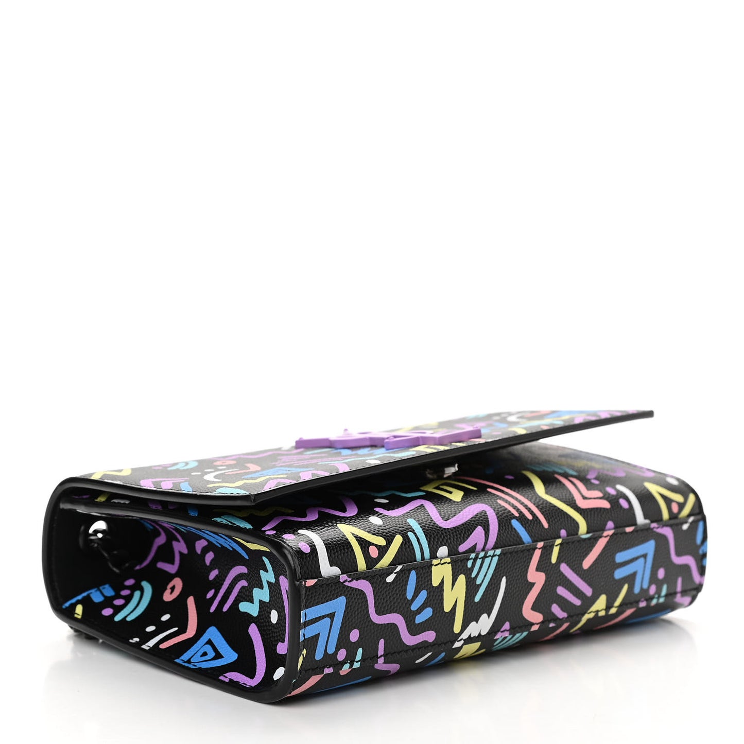 Grain De Poudre Small Monogram Graphic Print Kate Satchel Black