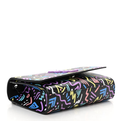Saint Laurent Grain De Poudre Small Monogram Graphic Print Kate Satchel Black 4 of 9