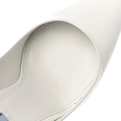 Prada Saffiano Patent Pumps 39 White 12 of 13