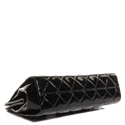 Chanel Patent CC Quilted Timeless Clutch Black 5 of 8