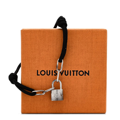 Louis Vuitton X Virgil Abloh Sterling Silver Lockit Bracelet Black 5 of 5