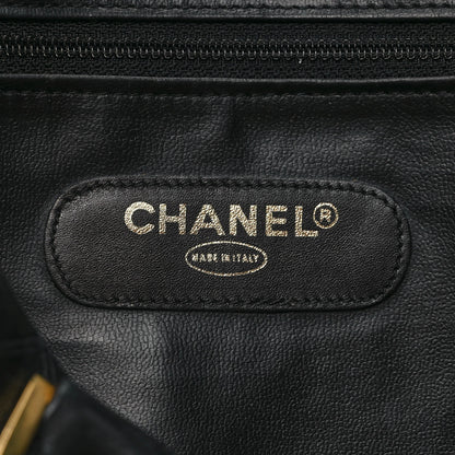 Chanel Calfskin Stitched CC Boston Black 6 of 12