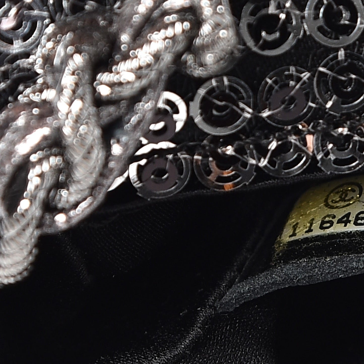 Sequin Micro Flap Dark Silver
