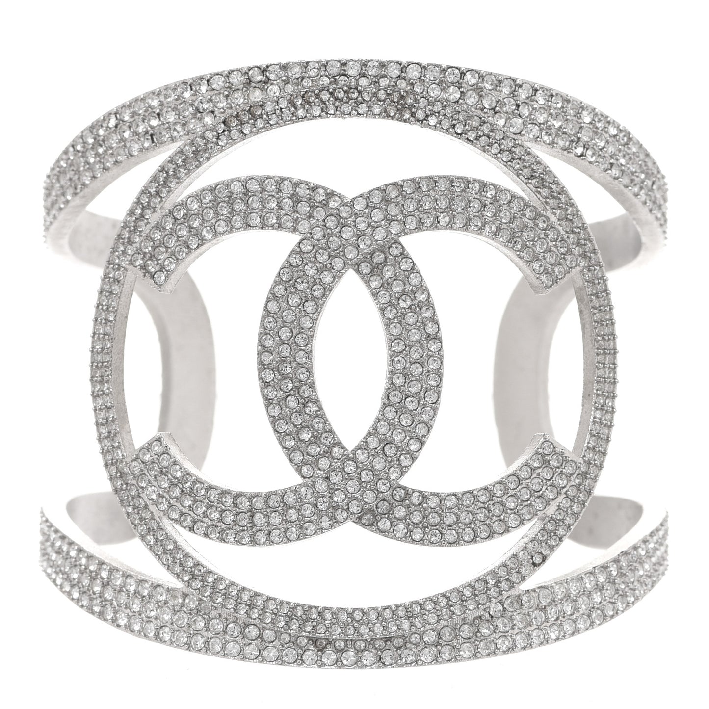 Crystal CC Cuff Silver
