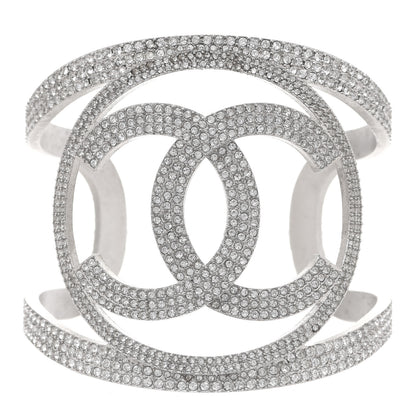 Chanel Crystal CC Cuff Silver 1 of 4