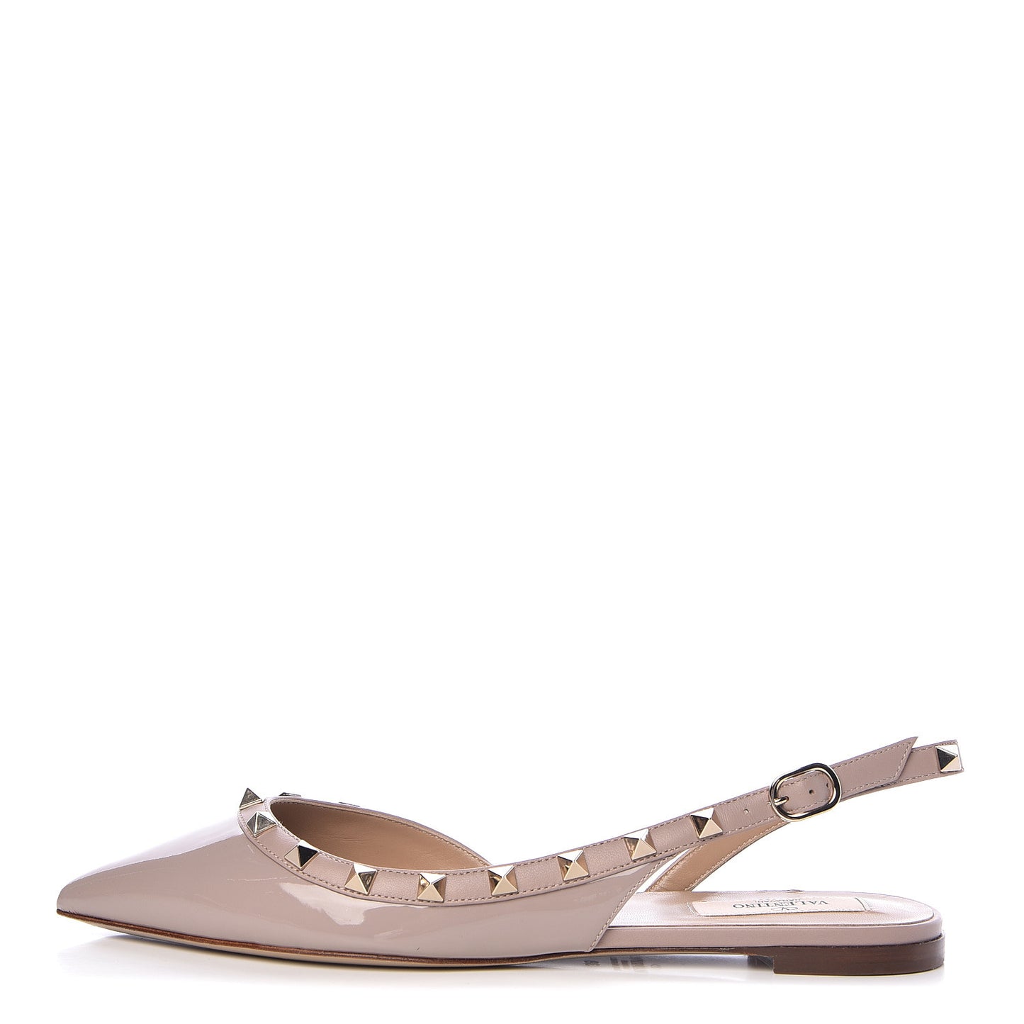 Patent Rockstud Slingback Flats 38 Poudre
