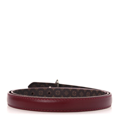 Louis Vuitton Monogram Empreinte 15mm Flowergram Reversible Belt 75 30 Burgundy 3 of 8